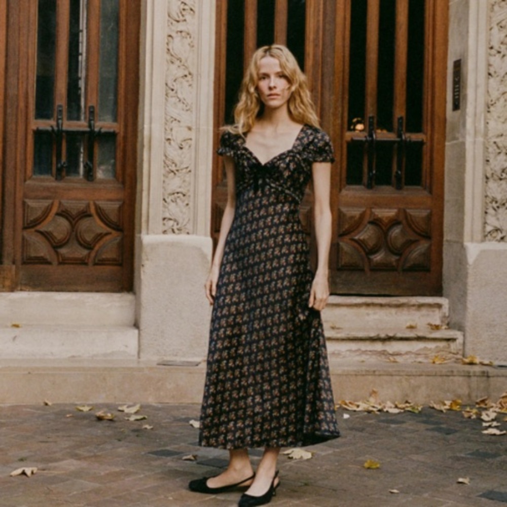 DOEN Marybell dress in Delphinium floral XS NWT - Picture 8 of 8